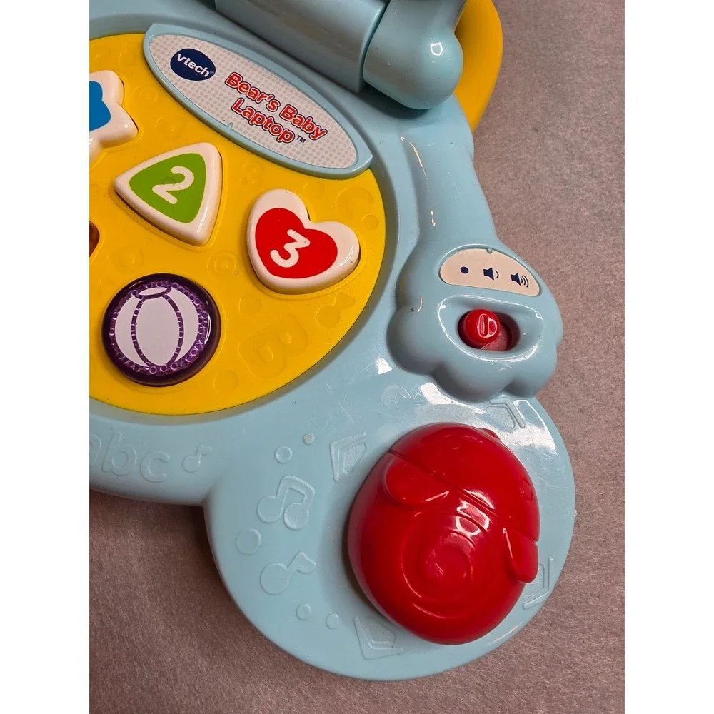 Vtech Bear's Baby Laptop Blue Learning Toy Song Musicals Baby Toddler‎ Fun!
